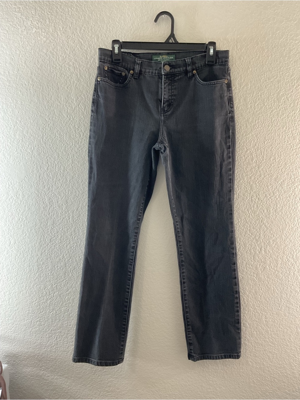 Designer Ralph Lauren Jeans Co. Vintage LRL Black Charcoal Jeans Classic Petite